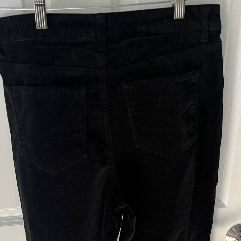 Talbots Curvy Black Sateen Straight leg pant. Sis 10p - Picture 7 of 9
